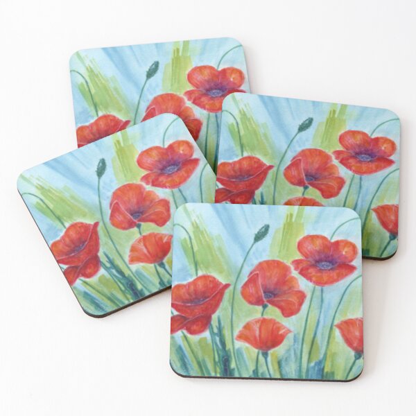 Item preview, Poppies, original water color painting designed and sold by Gabrilla.