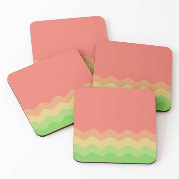 Item preview, Orange and Green Funky Retro Waves Pattern designed and sold by Creations-By-Em.