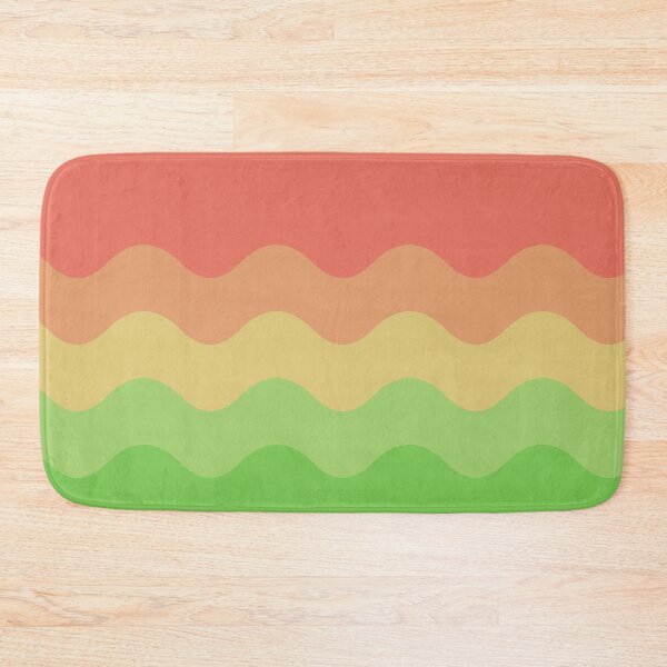 Item preview, Orange and Green Funky Retro Waves Pattern designed and sold by Creations-By-Em.