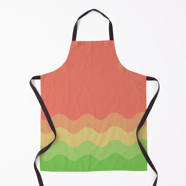 Item preview, Orange and Green Funky Retro Waves Pattern designed and sold by Creations-By-Em.