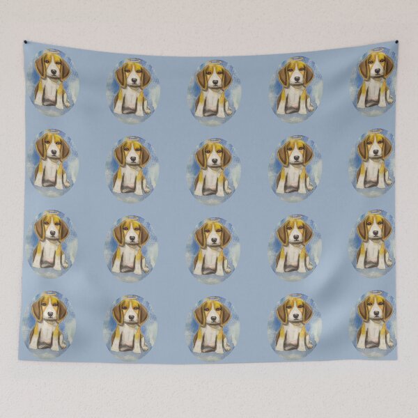 Item preview, beagle angel dog in watercolor designed and sold by altairaleon.