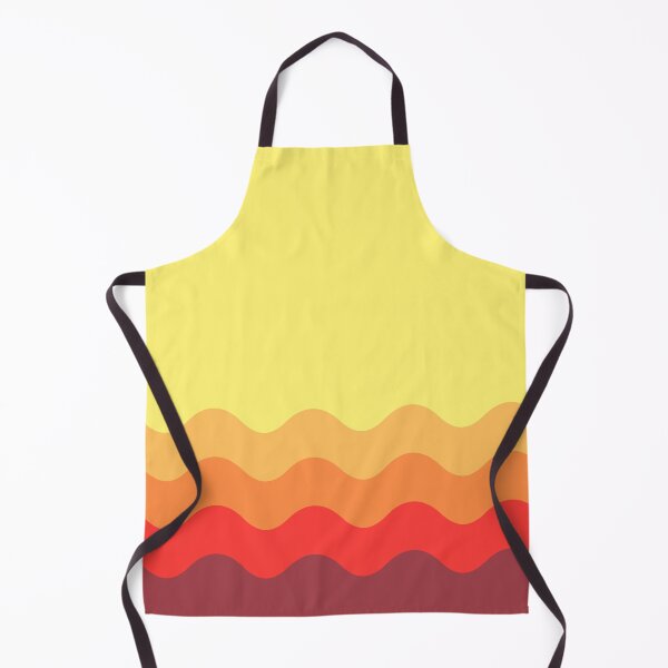 Item preview, Orange and Red Funky Retro Waves Pattern designed and sold by Creations-By-Em.