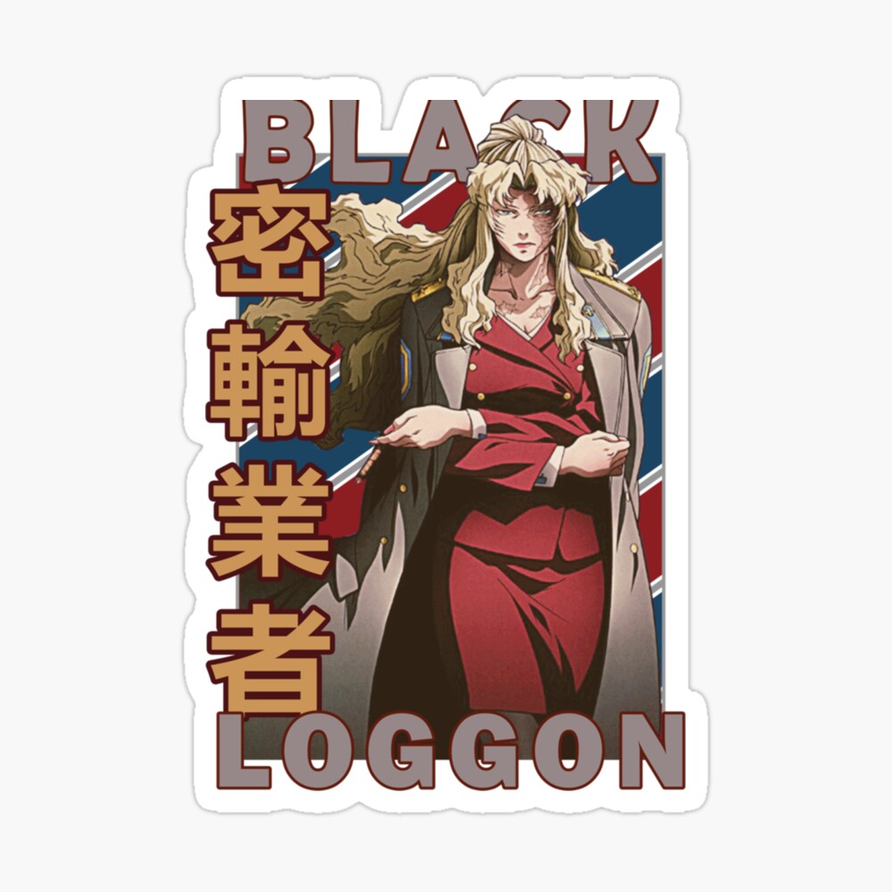 Balalaika Black Lagoon Burakku Ragun Retro Blue Red Design