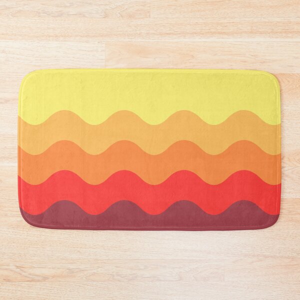 Item preview, Orange and Red Funky Retro Waves Pattern designed and sold by Creations-By-Em.