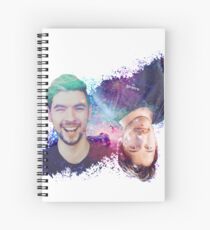 Mark & Jack Galaxy Watercolor White Background Spiral Notebook