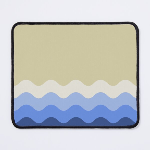 Item preview, Blue Funky Retro Waves Pattern designed and sold by Creations-By-Em.