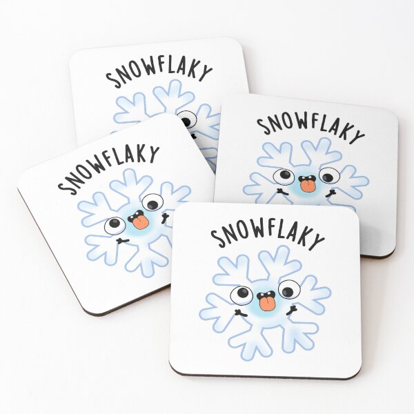 Item preview, Snowflaky Funny Snow Flake Puns  designed and sold by punnybone.
