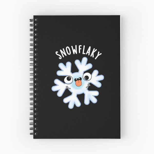 Item preview, Snowflaky Funny Snow Flake Puns (Dark BG) designed and sold by punnybone.
