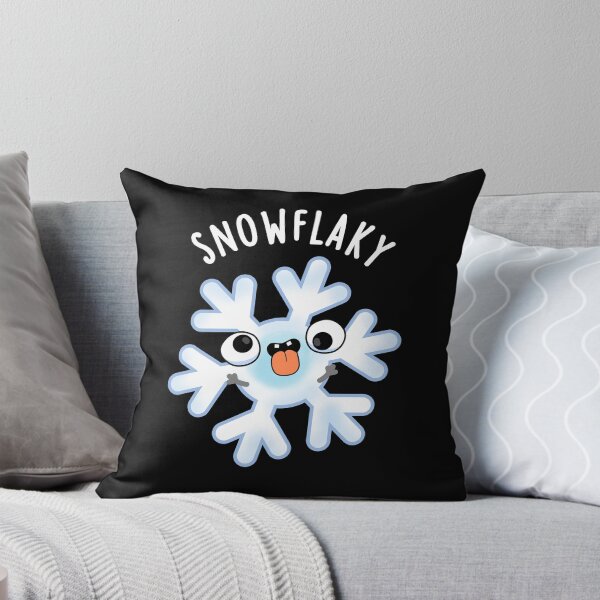 Item preview, Snowflaky Funny Snow Flake Puns (Dark BG) designed and sold by punnybone.