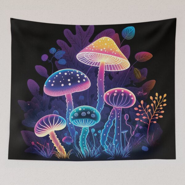Item preview, Shrooms mushrooms 2023 rainbow color Sticker designed and sold by PhiloSophyEye.
