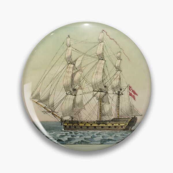 Item preview, Danish warship navigating in Choppy waters designed and sold by mycloudzdesign.