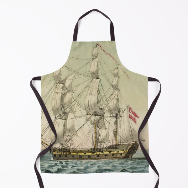 Item preview, Danish warship navigating in Choppy waters designed and sold by mycloudzdesign.