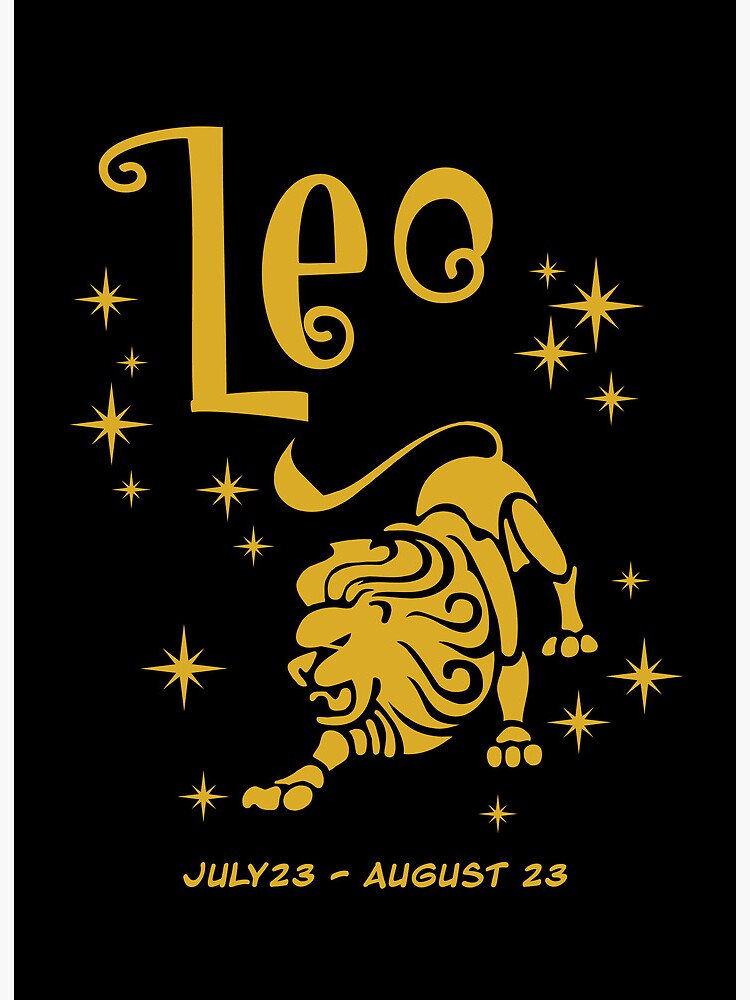 Leo Zodiac Sign July 22 August 23 Art Board Print