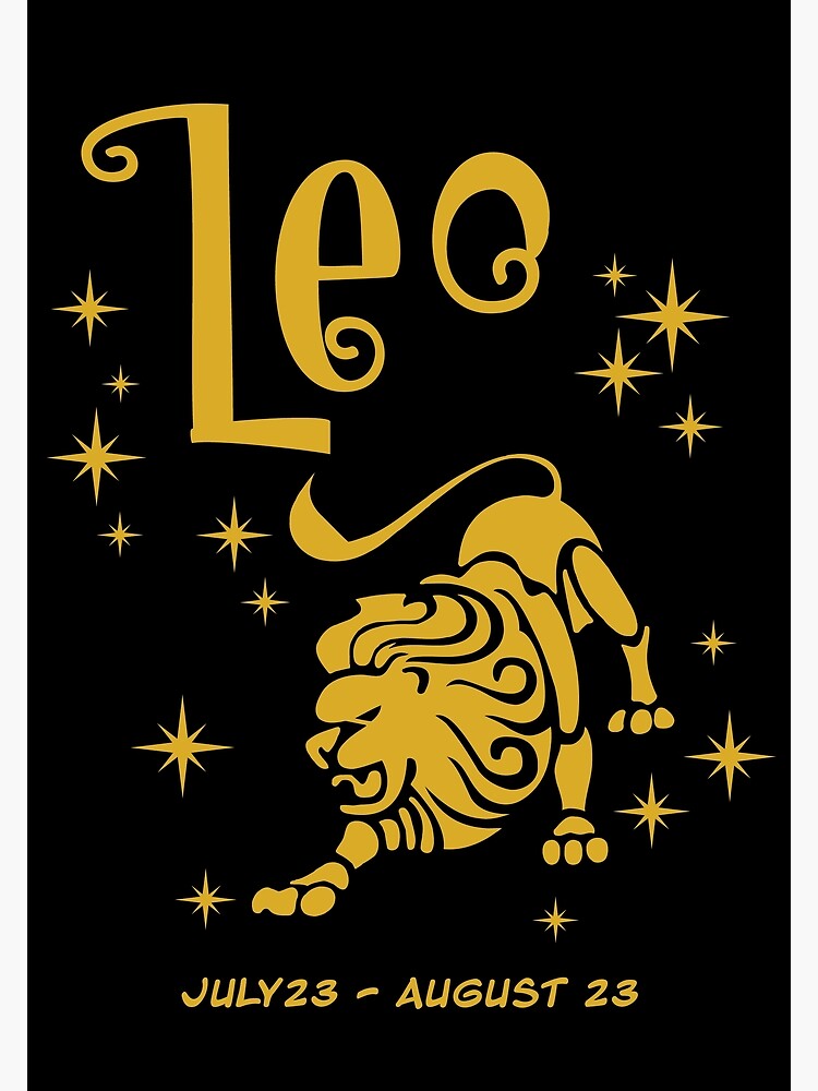 Leo Zodiac Sign July 22 August 23 Metal Print