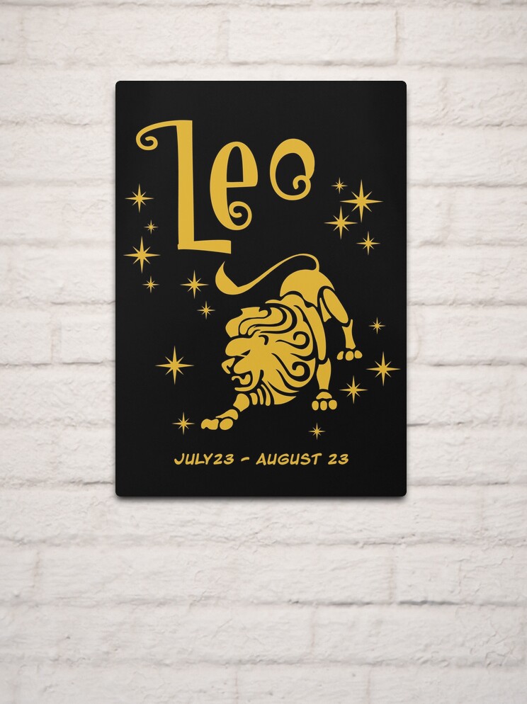 Leo Zodiac Sign July 22 August 23 Metal Print