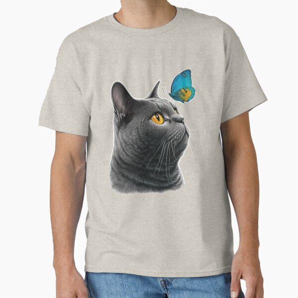Brittish shorthair buttterfly Classic T-Shirt