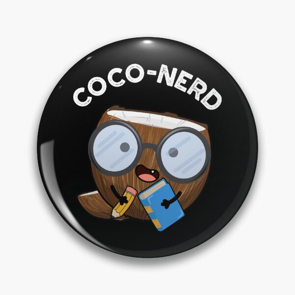 Item preview, Coco-nerd Funny Coconut Puns (Dark BG) designed and sold by punnybone.