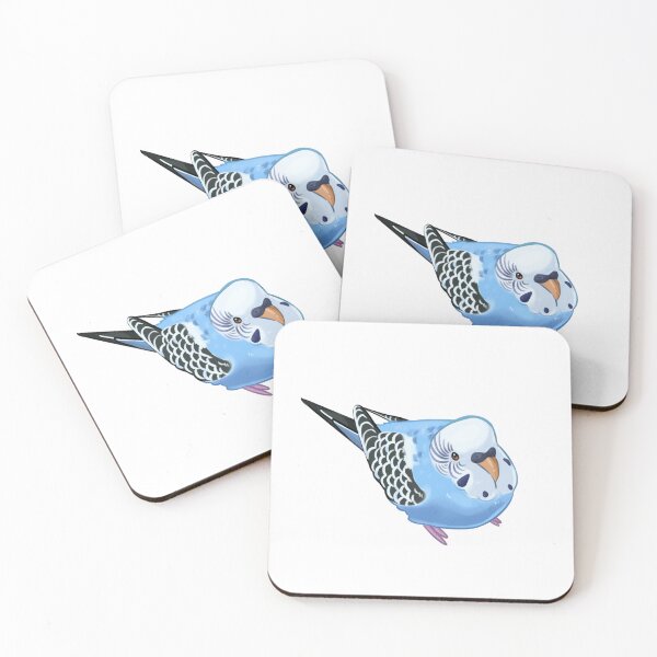 Item preview, budgie chubby bird blue sticker  designed and sold by IvorySketching.