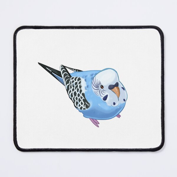 Item preview, budgie chubby bird blue sticker designed and sold by IvorySketching.