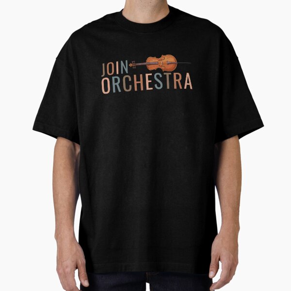 Vista previa del artículo con la obra «Únete a la camisa de violonchelo de orquesta con texto neutro», diseñado y vendido por Symphfunny.