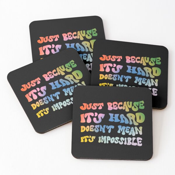 Item preview, Just Because Its Hard Doesnt Mean Its Impossible Tshirt designed and sold by taylor-us.