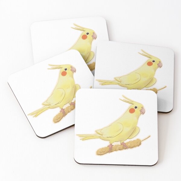 Item preview, Yellow cockatiel with millet  designed and sold by IvorySketching.