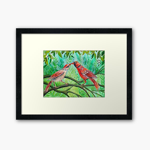 In Love Watercolor Illustration Framed Art Print