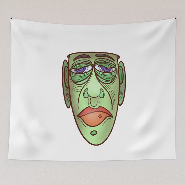 Item preview, Green face stare designed and sold by DaveDanchuk.