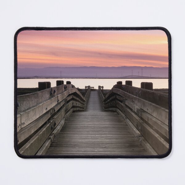 Item preview, San Francisco Bay and Dumbarton Bridge via footbridge at Don Edwards San Francisco Bay National Wildlife Refuge designed and sold by yhelfman.