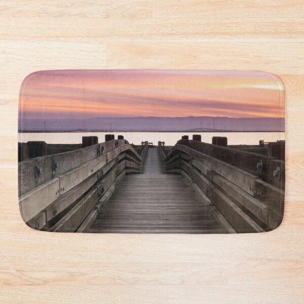 Item preview, San Francisco Bay and Dumbarton Bridge via footbridge at Don Edwards San Francisco Bay National Wildlife Refuge designed and sold by yhelfman.