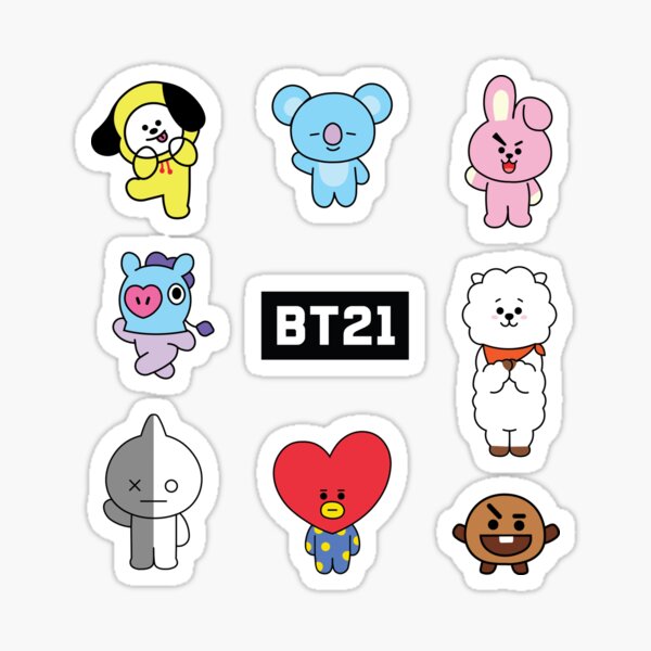 BTS Mini Stickers Sheet