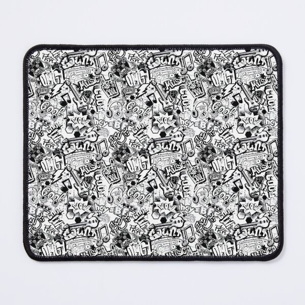 Item preview, Skateboard Pattern, Skate Pattern, Abstract seamless black and white comics graffiti pattern, designed and sold by Skateboard-Art.
