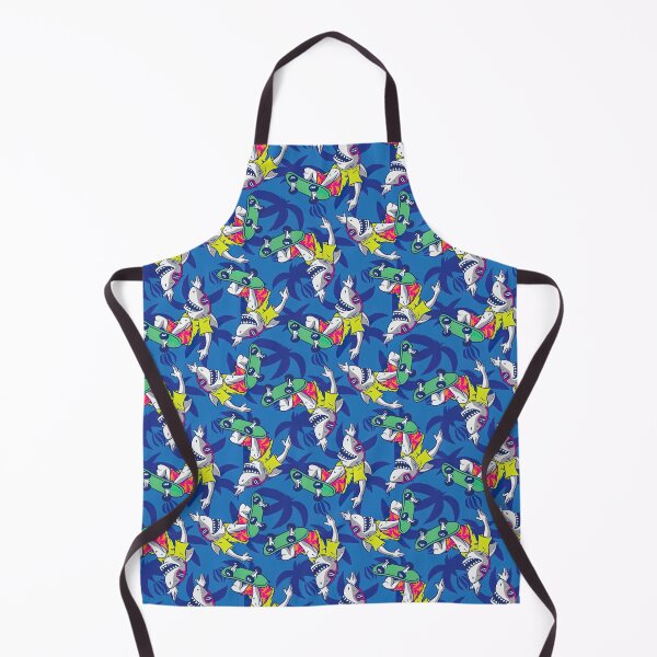 Item preview, Skateboard Pattern, Skate Pattern, Sharks Skateboarding With Palm Background, designed and sold by Skateboard-Art.