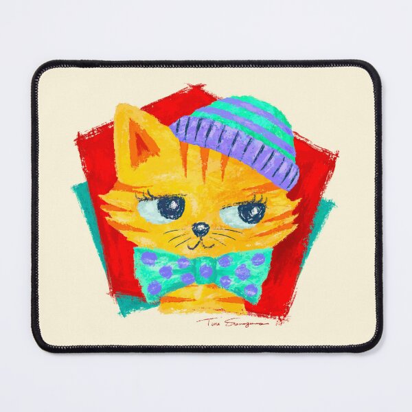 Item preview, Kitten wearing knit cap and tie designed and sold by Toru Sanogawa.