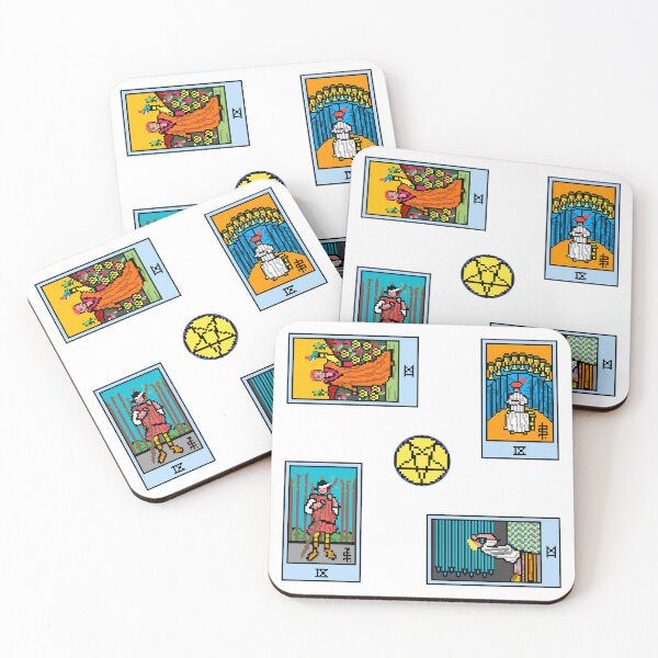 Item preview, Pixel Waite Tarot Minor Arcana Nines - 82nd Sticker Pack and Magnets designed and sold by Pixel Waite.