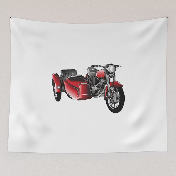 Aperçu de l'œuvre Illustration de dessin animé de moto side-car créée et vendue par Misscartoon.