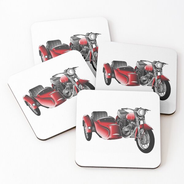 Item preview, Sidecar motorcycle cartoon illustration  designed and sold by Misscartoon.