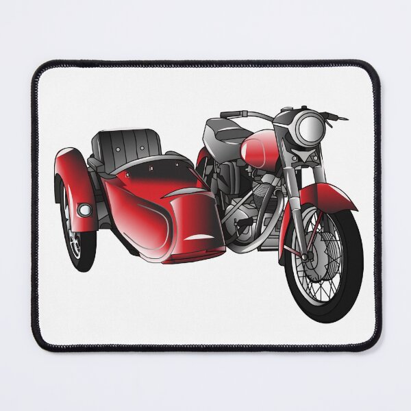 Item preview, Sidecar motorcycle cartoon illustration designed and sold by Misscartoon.