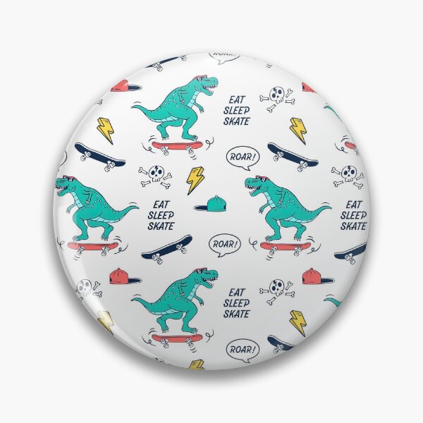 Item preview,  Skateboard Pattern, Skate Pattern, Dino Pattern, Dino Skateboarding designed and sold by Skateboard-Art.