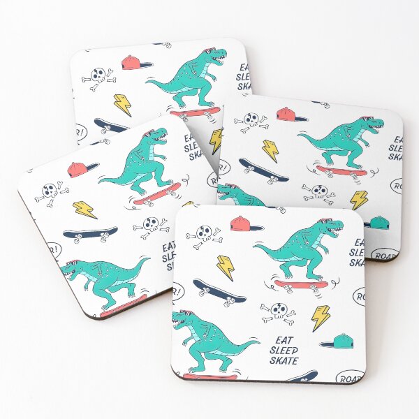Item preview,  Skateboard Pattern, Skate Pattern, Dino Pattern, Dino Skateboarding designed and sold by Skateboard-Art.