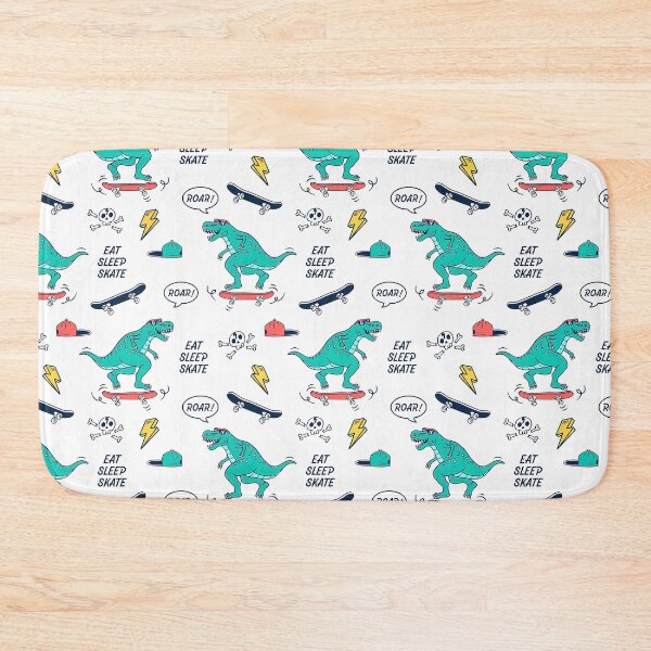 Item preview,  Skateboard Pattern, Skate Pattern, Dino Pattern, Dino Skateboarding designed and sold by Skateboard-Art.