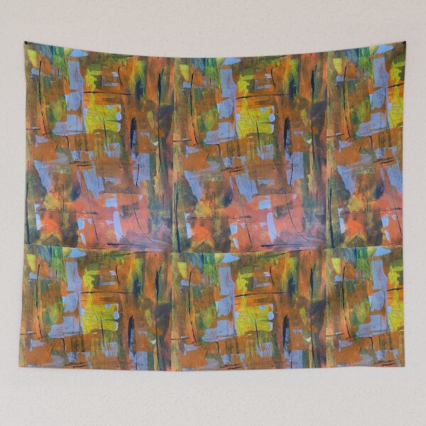 Item preview, Sanctity - cool modern colorful intuitive abstract art print designed and sold by AdzSpirit.