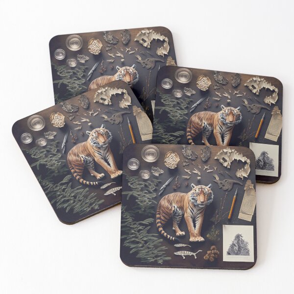 Aperçu de l'œuvre Tiger : Photographie de Knolling, appareil photo ultra-pointu, objets de collection créée et vendue par Happy1-2.