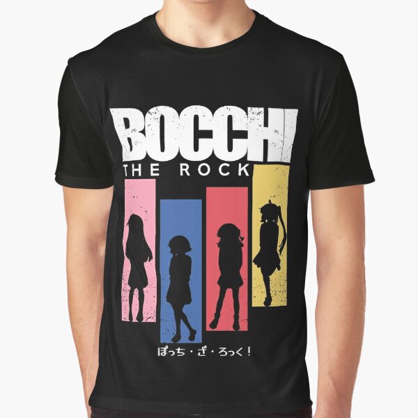 Bocchi the rock anime, All main characters: Hitori gotoh, Ryo yamada,  Ikuyo kita, Nijika ijichi, Aesthetic japan streetwear style, Distressed  black - Bocchi The Rock - Posters and Art Prints