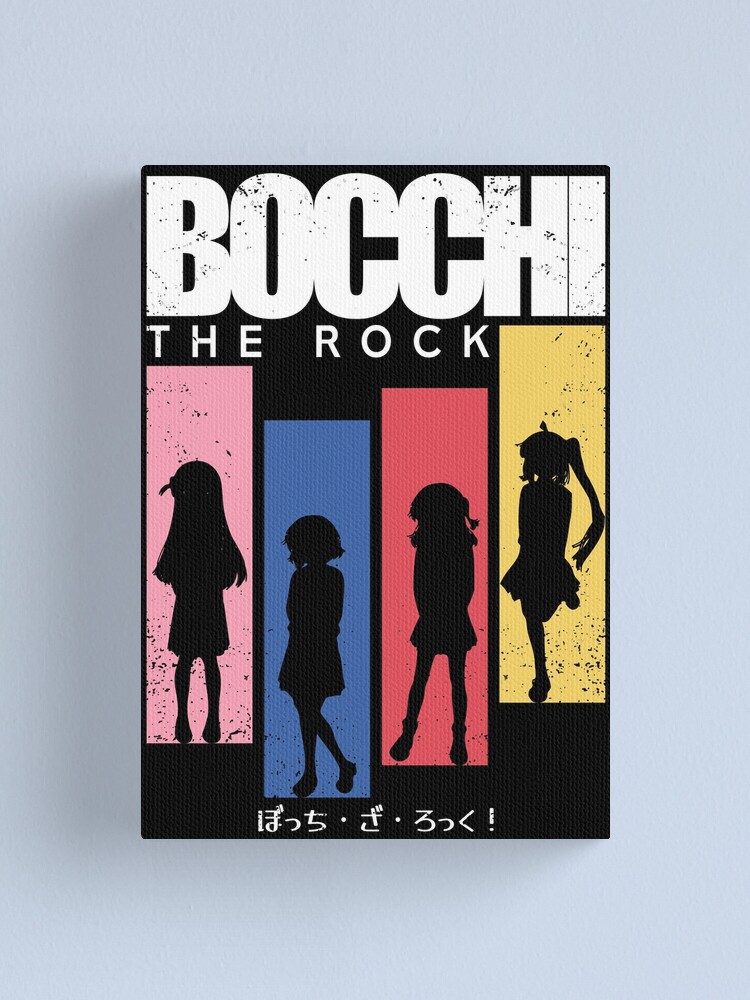 Bocchi the rock anime, All main characters: Hitori gotoh, Ryo yamada,  Ikuyo kita, Nijika ijichi, Aesthetic japan streetwear style, Distressed  white Canvas Print for Sale by Animangapoi