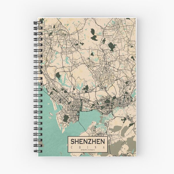 Item preview, Shenzhen City Map of Guangdong, China - Vintage designed and sold by deMAP.