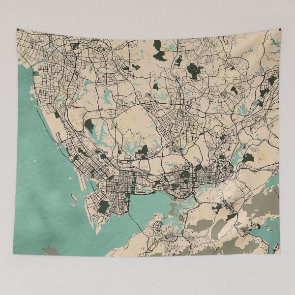 Item preview, Shenzhen City Map of Guangdong, China - Vintage designed and sold by deMAP.