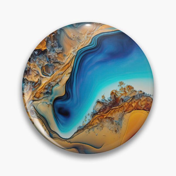 Item preview, Colorful Abstract fluid art  Luxurious Metallic Ink Art,Flowing Abstract Painting Art,Alcohol Ink designed and sold by Dear--moon.