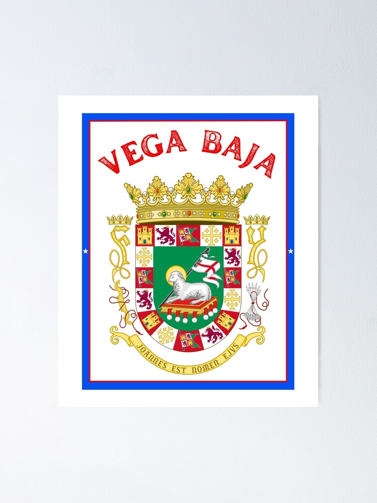 Puerto Rico Coat Of Arms Vega Baja Poster For Sale By FedSherDesign Fposter,small,wall Texture,product,750x1000