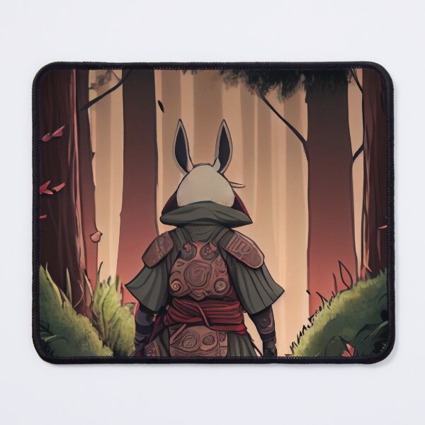 Item preview, Cute Samurai Rabbit in a Deep Forest designed and sold by krazybookz.
